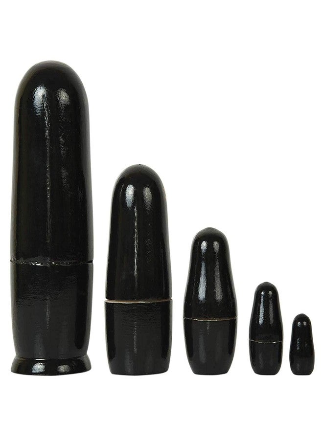 CHANNAPATNA TOYS Wooden Russian Nesting Dolls Penguin Set for Kids (2 Years+) - 6 Inch Multicolor - Set of 5 pcs - Improves Hand Eye Coordination and Fine Motor Skills - Image 2